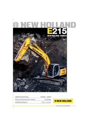 क्रॉलर एक्सकेवेटर New Holland E 215