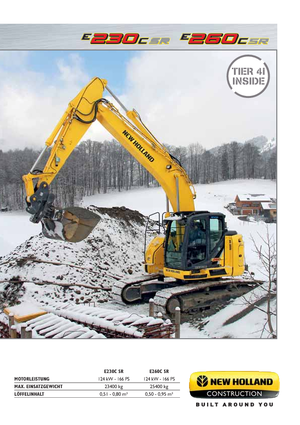 क्रॉलर एक्सकेवेटर New Holland E260C NR SLC