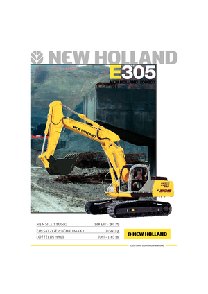 क्रॉलर एक्सकेवेटर New Holland E 305