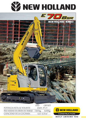 क्रॉलर एक्सकेवेटर New Holland E 70 B SR NLC