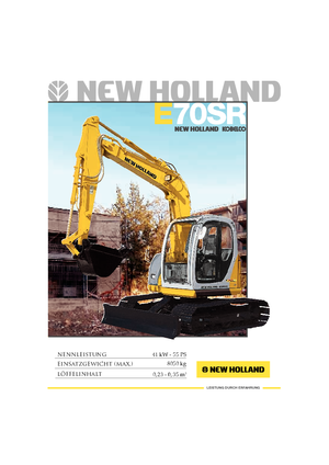 क्रॉलर एक्सकेवेटर New Holland E 70 SR