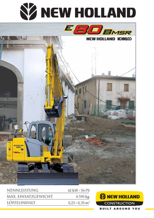 क्रॉलर एक्सकेवेटर New Holland E 80 B MSR