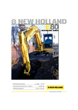 क्रॉलर एक्सकेवेटर New Holland E 80 MSR
