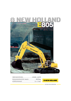 क्रॉलर एक्सकेवेटर New Holland E 805