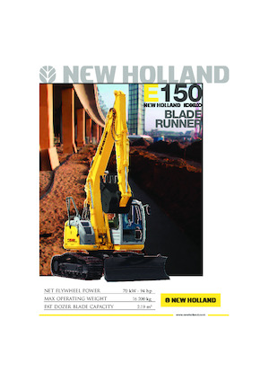 क्रॉलर एक्सकेवेटर New Holland E150 Blade Runner