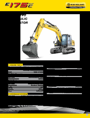 क्रॉलर एक्सकेवेटर New Holland E175C EVO