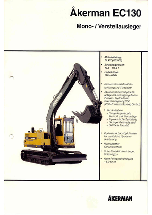 क्रॉलर एक्सकेवेटर Akerman-Volvo EC 130