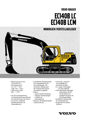क्रॉलर एक्सकेवेटर Volvo EC140BLC