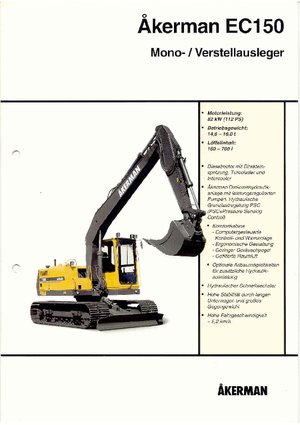 क्रॉलर एक्सकेवेटर Akerman-Volvo EC 150
