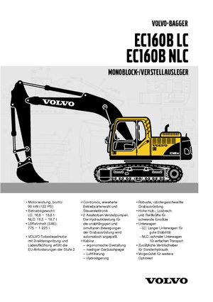 क्रॉलर एक्सकेवेटर Volvo EC160BLC