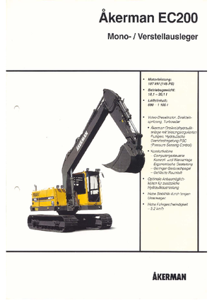 क्रॉलर एक्सकेवेटर Akerman-Volvo EC 200