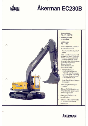 क्रॉलर एक्सकेवेटर Akerman-Volvo EC 230 B