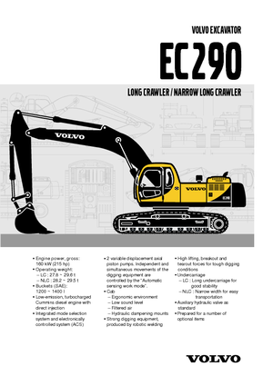 क्रॉलर एक्सकेवेटर Volvo EC290NLC