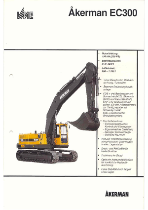क्रॉलर एक्सकेवेटर Akerman-Volvo EC 300