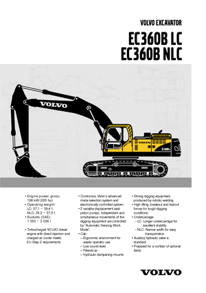 क्रॉलर एक्सकेवेटर Volvo EC360BNLC