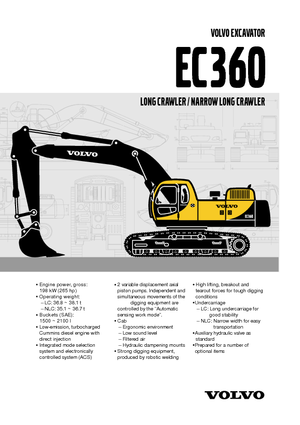 क्रॉलर एक्सकेवेटर Volvo EC360NLC