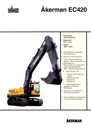 क्रॉलर एक्सकेवेटर Akerman-Volvo EC 420