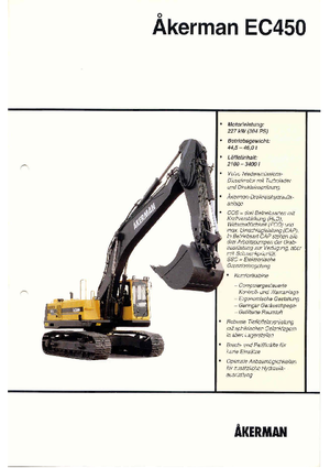 क्रॉलर एक्सकेवेटर Akerman-Volvo EC 450