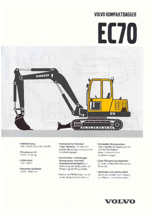 क्रॉलर एक्सकेवेटर Volvo EC70