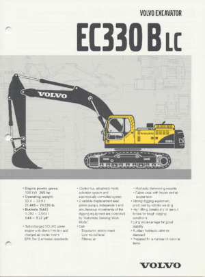 क्रॉलर एक्सकेवेटर Volvo EC330B LC