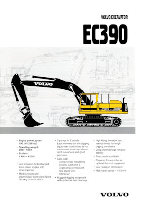 क्रॉलर एक्सकेवेटर Volvo EC390