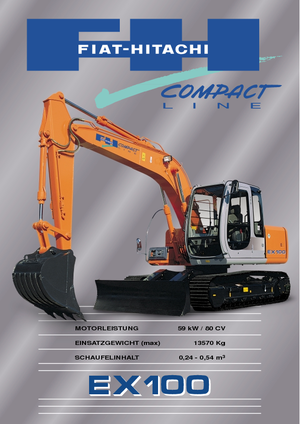 क्रॉलर एक्सकेवेटर Fiat-Hitachi EX 100.5 M