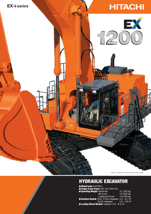 क्रॉलर एक्सकेवेटर Hitachi EX 1200-6