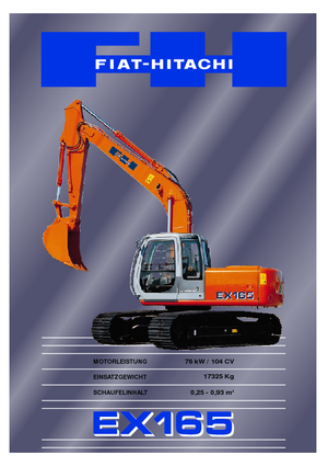 क्रॉलर एक्सकेवेटर Fiat-Hitachi EX 165