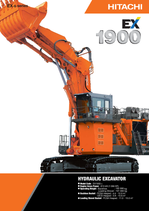 क्रॉलर एक्सकेवेटर Hitachi EX 1900-6