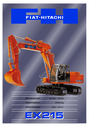 क्रॉलर एक्सकेवेटर Fiat-Hitachi EX 215