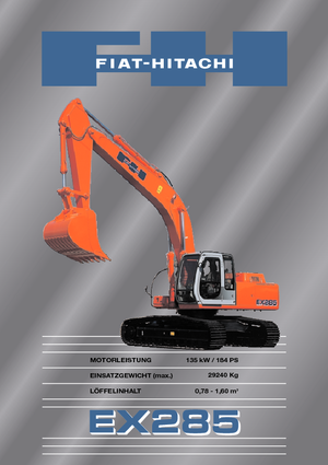 क्रॉलर एक्सकेवेटर Fiat-Hitachi EX 285