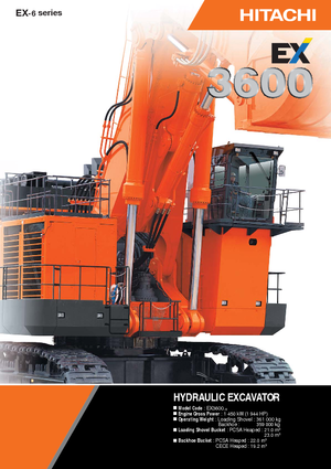 क्रॉलर एक्सकेवेटर Hitachi EX 3600-6