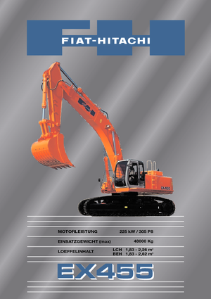 क्रॉलर एक्सकेवेटर Fiat-Hitachi EX 455