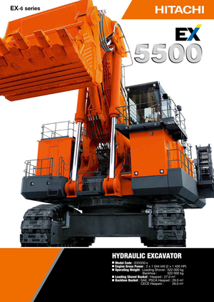 क्रॉलर एक्सकेवेटर Hitachi EX 5500-6