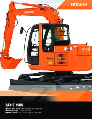 क्रॉलर एक्सकेवेटर Hitachi EX 75 US