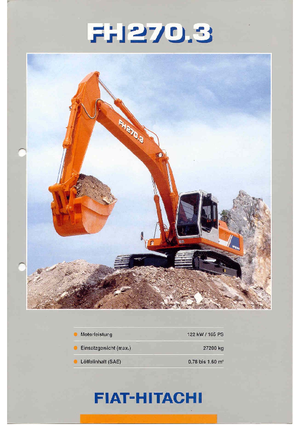 क्रॉलर एक्सकेवेटर Fiat-Hitachi FH 270.3 M