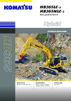 क्रॉलर एक्सकेवेटर Komatsu HB365NLC-3E0