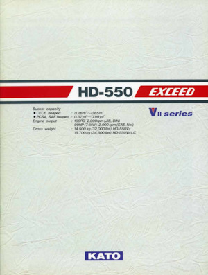 क्रॉलर एक्सकेवेटर Kato HD550 EXCEED VII LC