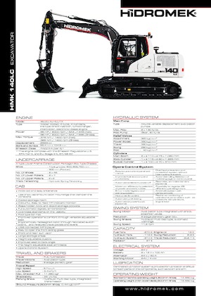 क्रॉलर एक्सकेवेटर Hidromek HMK 140 LC