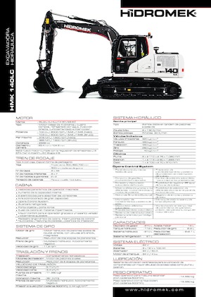 क्रॉलर एक्सकेवेटर Hidromek HMK 140 LC