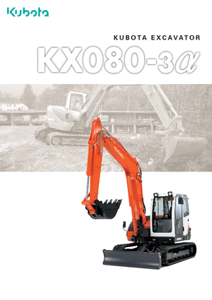 क्रॉलर एक्सकेवेटर Kubota KX080-3α 2PC