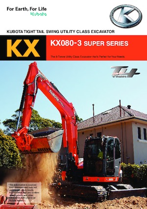 क्रॉलर एक्सकेवेटर Kubota KX080-3