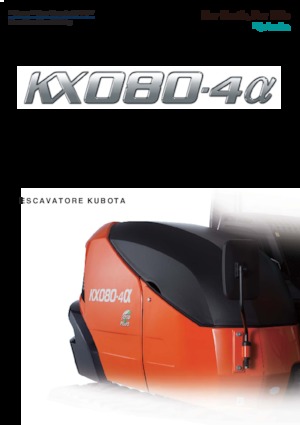 क्रॉलर एक्सकेवेटर Kubota KX080-4α 2PC