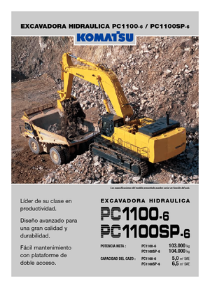 क्रॉलर एक्सकेवेटर Komatsu PC1100-6