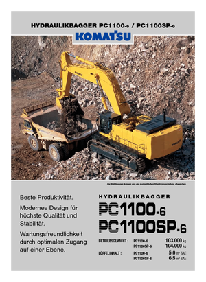 क्रॉलर एक्सकेवेटर Komatsu PC1100-6