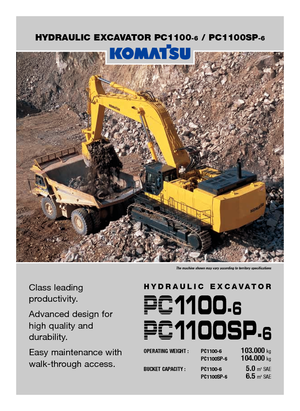 क्रॉलर एक्सकेवेटर Komatsu PC1100-6