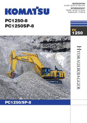 क्रॉलर एक्सकेवेटर Komatsu PC1250SP-8