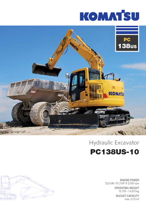 क्रॉलर एक्सकेवेटर Komatsu PC138US-10