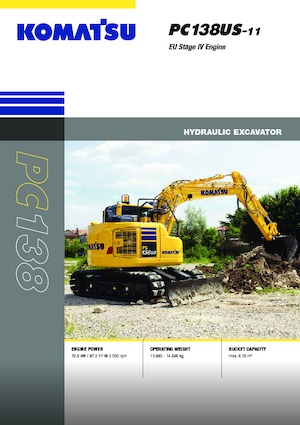 क्रॉलर एक्सकेवेटर Komatsu PC138US-11E0