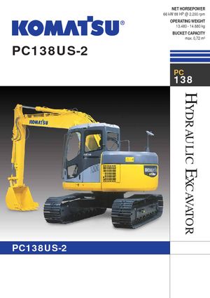 क्रॉलर एक्सकेवेटर Komatsu PC138US-2